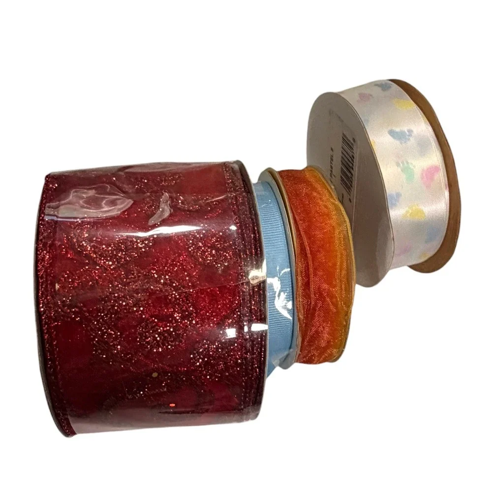 Offray Berwick OS Multi Ribbon Lot Satin Glitter Sheer Craftcore DIY Decor